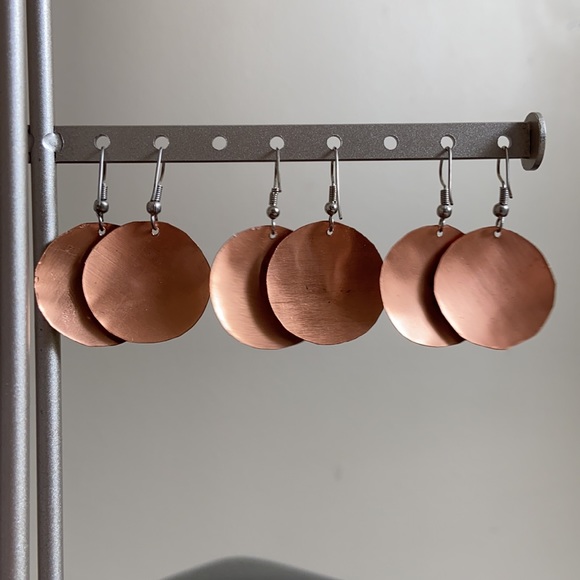 Handmade Turkish Copper Earrings - Picture 5 of 7